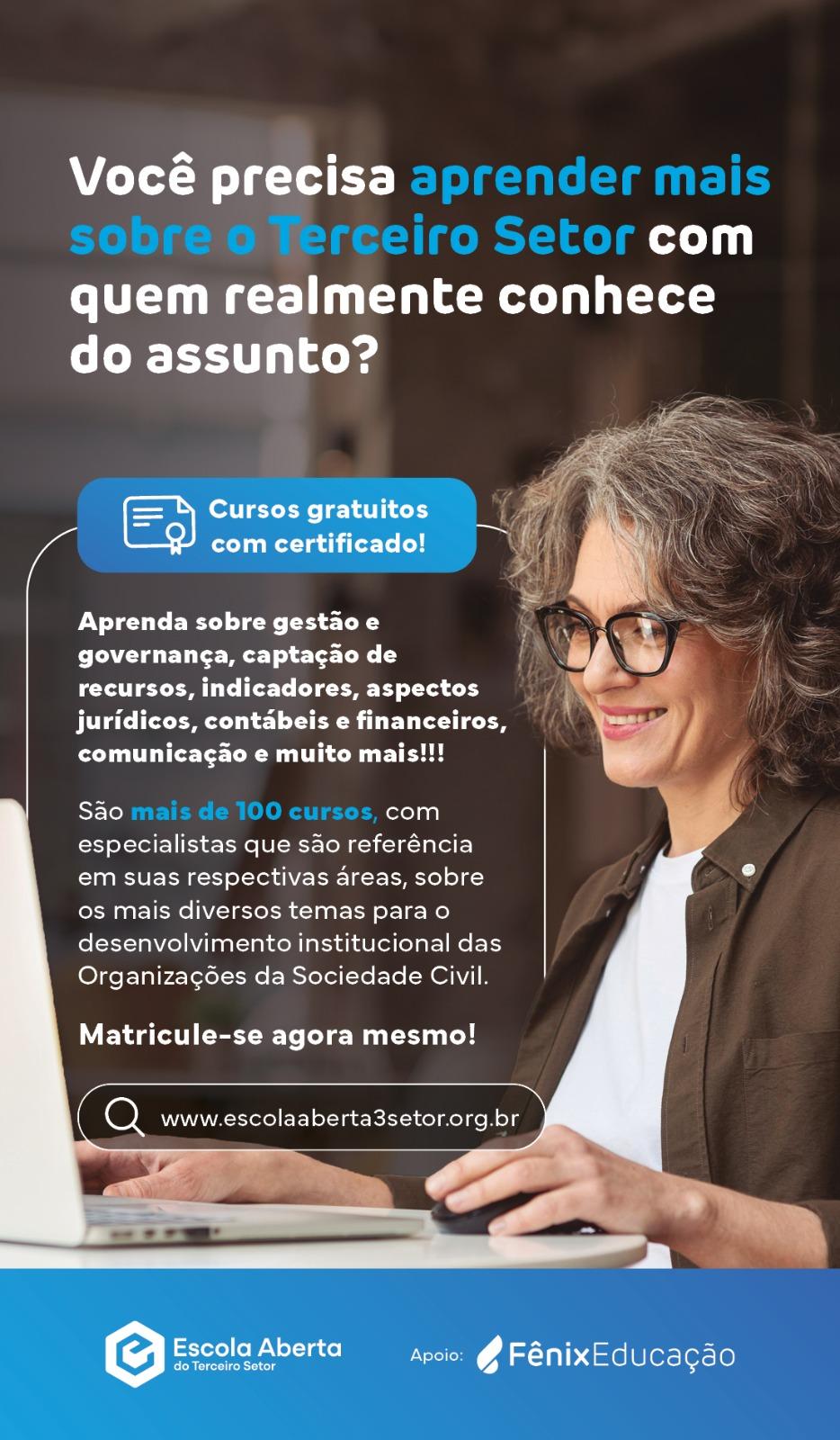 O objetivo da escola é capacitar pessoas para exercer a cidadania e incentivando o aprendizado (Escola Aberta do Terceiro Setor/ Divulgação)