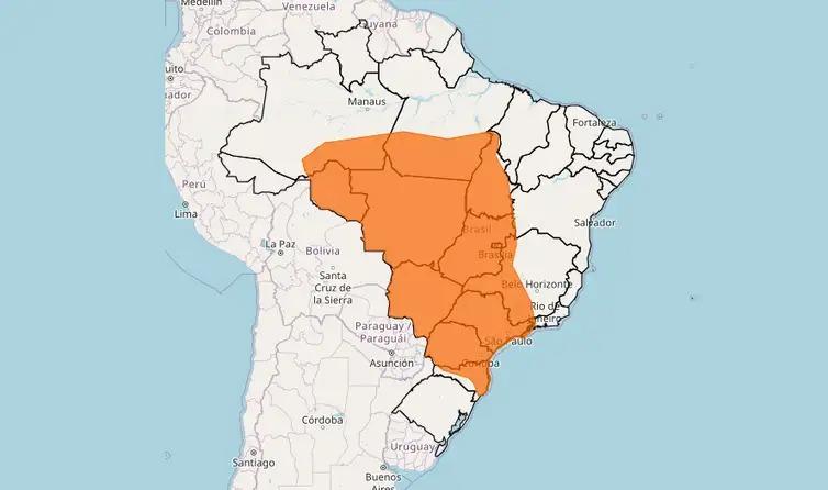 Segundo Inmet está prevista a formação de nova zona de convergência do Atlântico Sul (Inmet/ Reprodução)