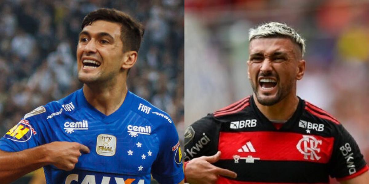  (Montagem do Flickr Cruzeiro ( Vinnicius Silva/Cruzeiro) e X do Flamengo)