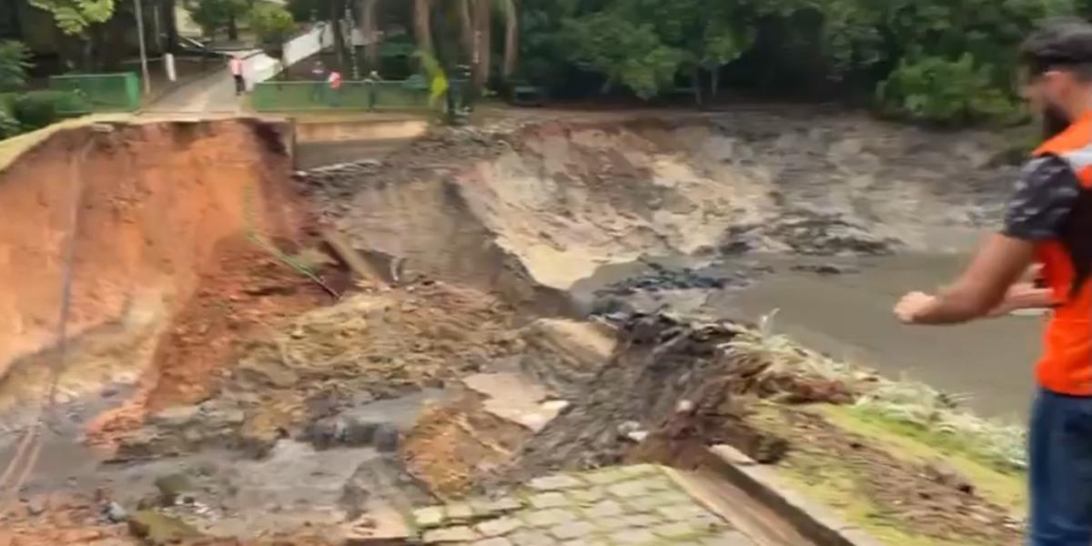 Represa se rompeu na tarde desta quarta-feira (3); parque ficará fechado até segunda ordem (Divulgação / CBMMG)