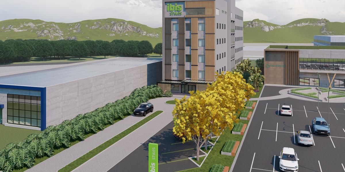 Hotel ibis Styles integrará um complexo que incluirá um centro gastronômico, um power center e uma central de transportes logísticos (Accor/ Divulgação)