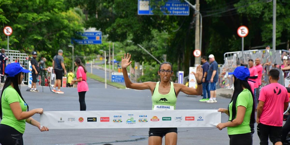  Kleidiane Barbosa Jardim terminou em 2º lugar ano passado, com o tempo de 1h06min39 (Diogo Anhasco/Fotop)