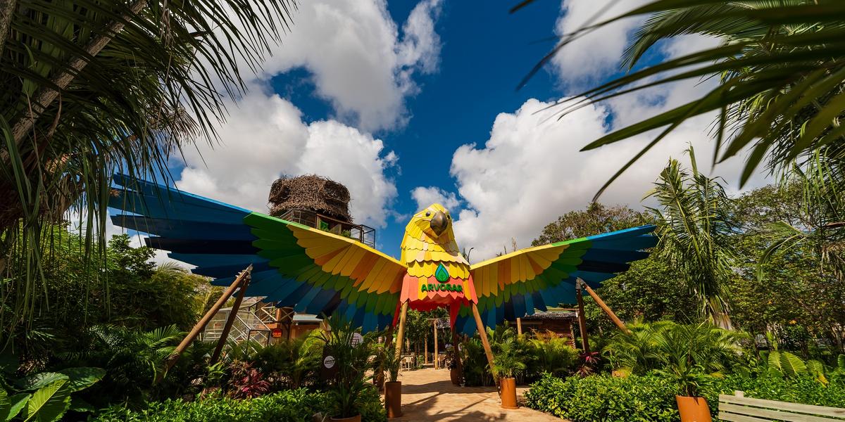 Parque está localizado na Vila Terra Brasilis, em Aquiraz/CE, a apenas 20 minutos do complexo Beach Park e de Fortaleza (Arnaldo Dantas)