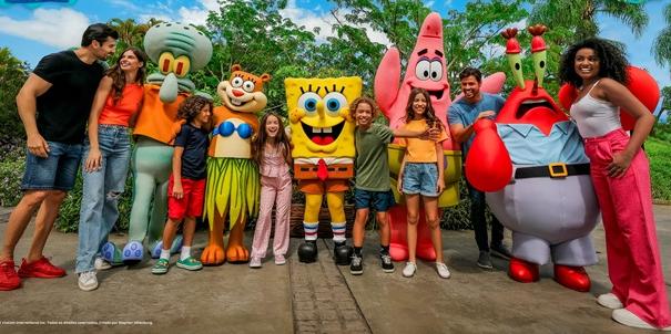 Nova parceria promete muitas surpresas, expandindo o universo de Bob Esponja e turma dentro do parque com experiências imersivas e encantadoras (Divulgação / Beto Carreiro)