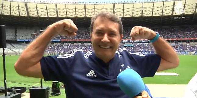 Pedro Lourenço celebra chegada de Gabigol no Cruzeiro (Reprodução /TV Cruzeiro)