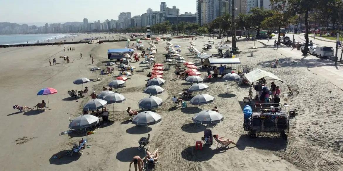 Santos (SP), 04/01/2025 - Praia da Baixada Santista (Carlos Nogueira/Prefeitura de Santos)