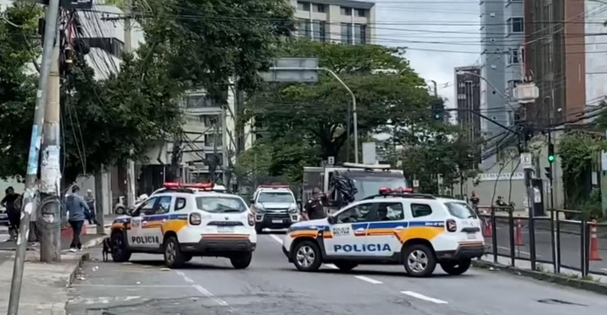 Crime ocorreu na avenida Raja Gabaglia, uma das mais movimentadas da região Centro-Sul de BH (Reprodução Youtube Rádio Itatiaia)