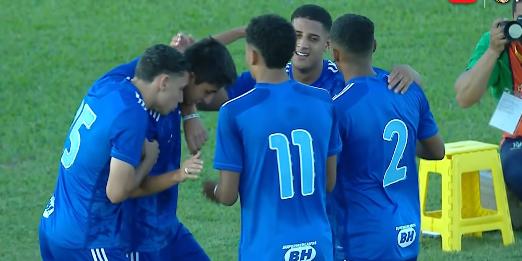 Cruzeiro vence a Lusa e avança na Copa São Paulo de Futebol Júnior (Reprodução / Cazé TV)