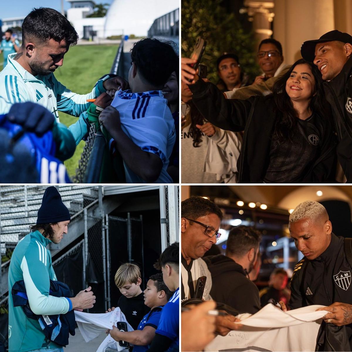 Mineiros que moram nos EUA prometem lotar o estádio de Orlando para acompanhar clássico (Montagem sobre fotos de Gustavo Aleixo/Cruzeiro e Pedro Souza / Atlético)