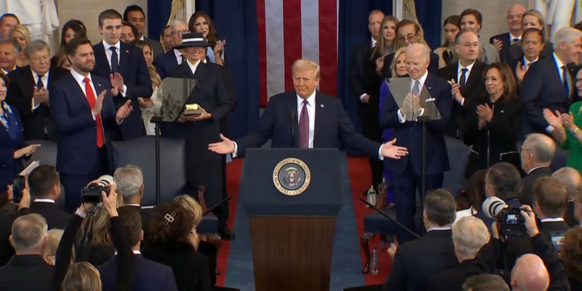 Trump tomou posse nesta segunda durante cerimônia no Capitólio (Donald Trump / X / Reprodução)