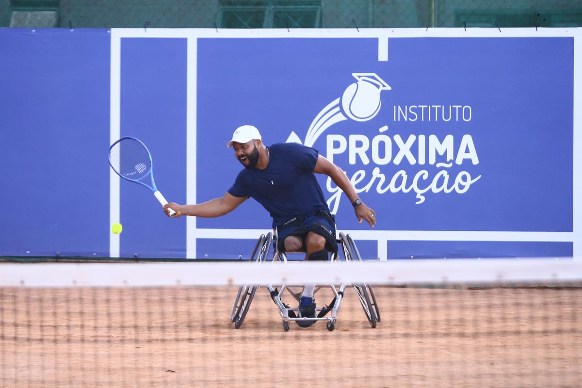 Daniel Rodrigues atleta de Wheelchair tennis, numero 1 do Brasil e 18 do Ranking mundial (Maurício Vieira / Hoje em Dia)