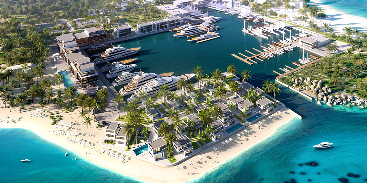 Porto Nimara representa um projeto visionário que promete transformar o cenário marítimo de Anguilla e estabelecer um novo padrão para destinos de luxo no Caribe (Anguilla Tourist Board)