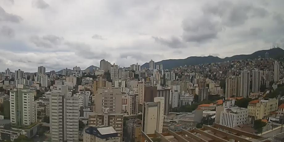 Céu nublado em BH neste sábado (Clima ao Vivo/Reprodução)