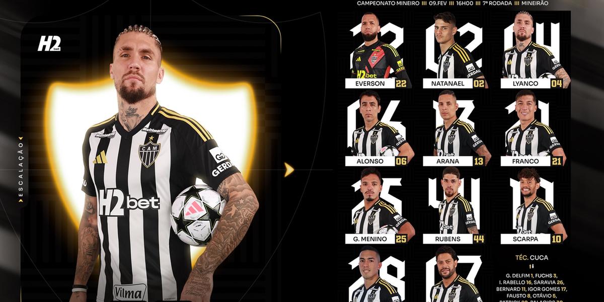 Galo definido para encarar o Cruzeiro (Divulgação / Atlético)