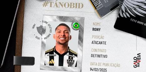 Rony já pode estrear com a camisa do Galo neste fim de semana (Divulgação / Atlético)