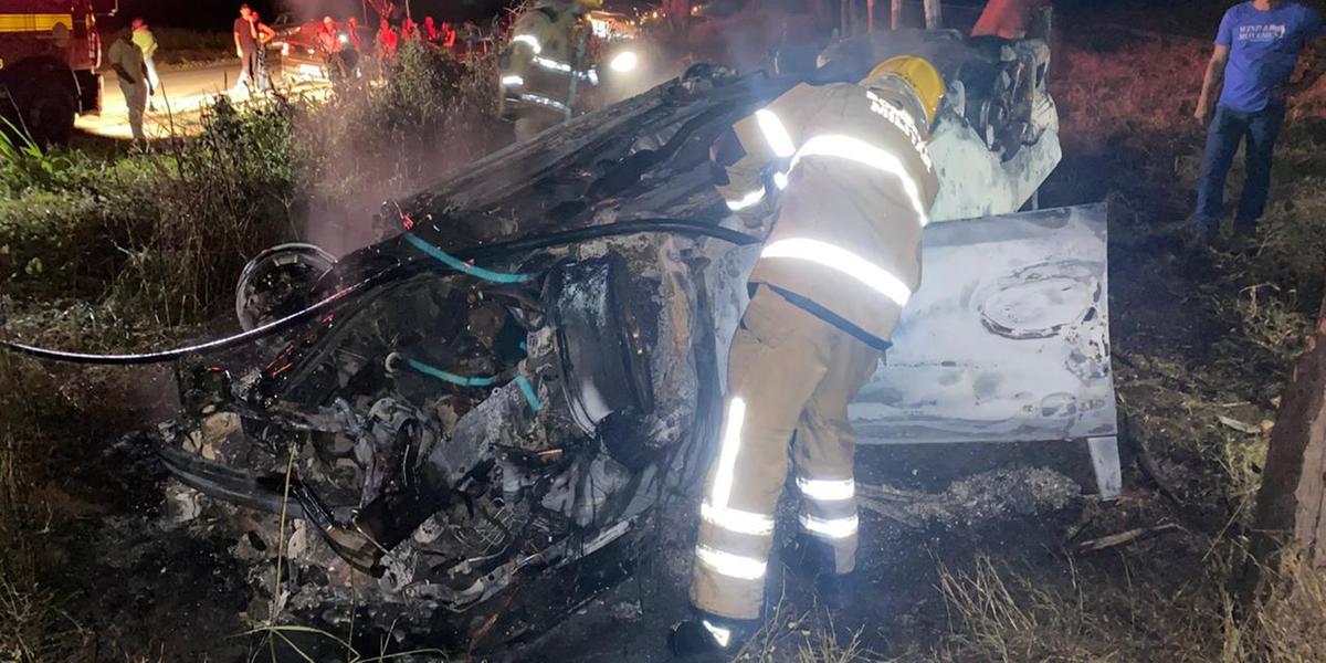 Corpos das vítimas foram encaminhados para o IML de Janaúba (Corpo de Bombeiros / Divulgação)