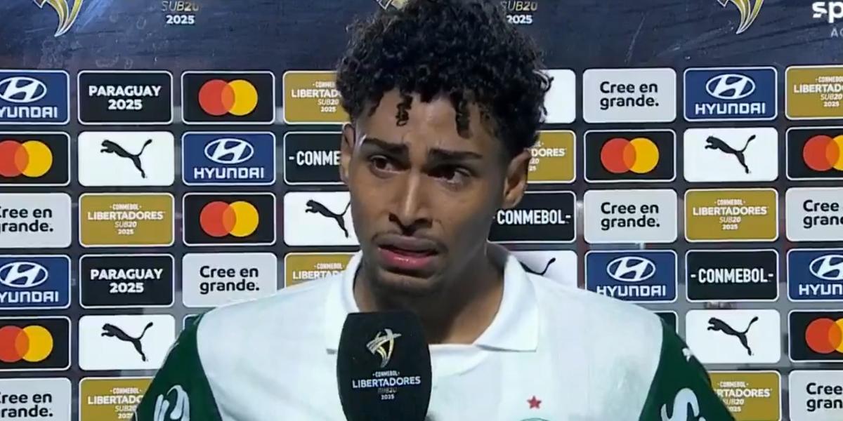 Jovem Luighi foi vítima de racismo durante duelo pela Libertadores Sub-20 (Reprodução/ SporTV)