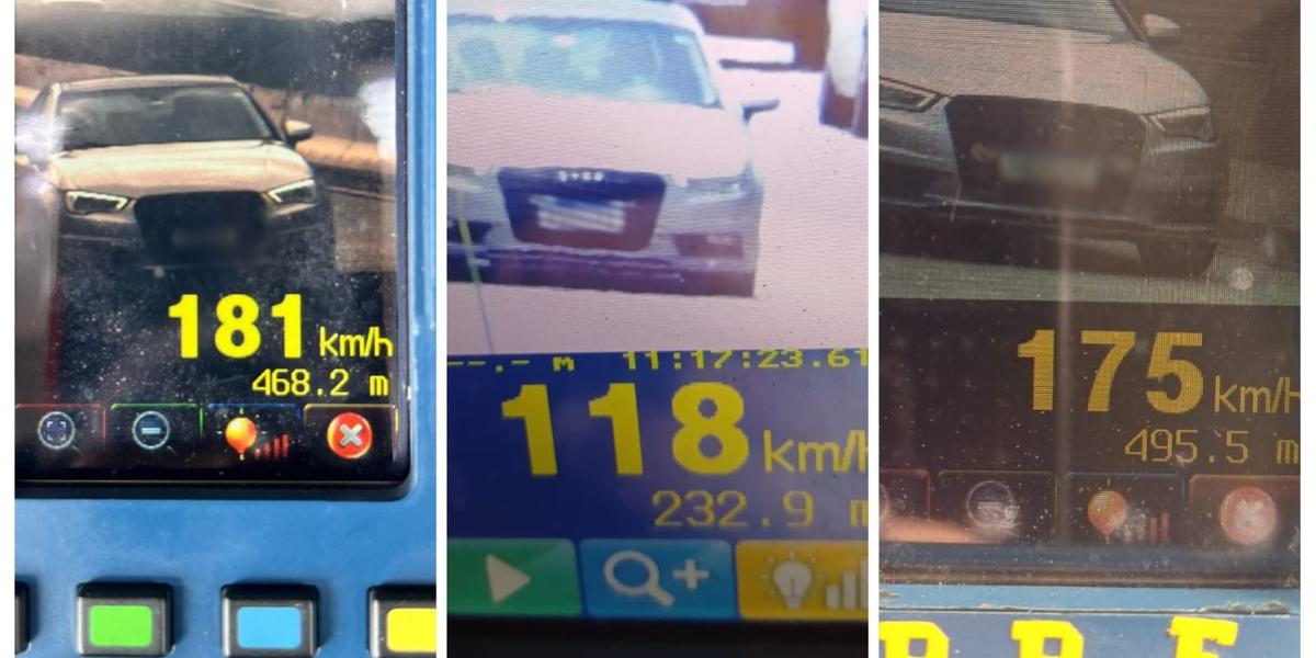 Carro flagrado três vezes em menos de 36 km na BR-381 no domingo de Carnaval (Divulgação / PRF MG)