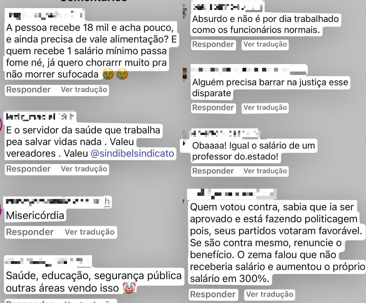 Comentários nas redes socias do Hoje em Dia (Reprodução)