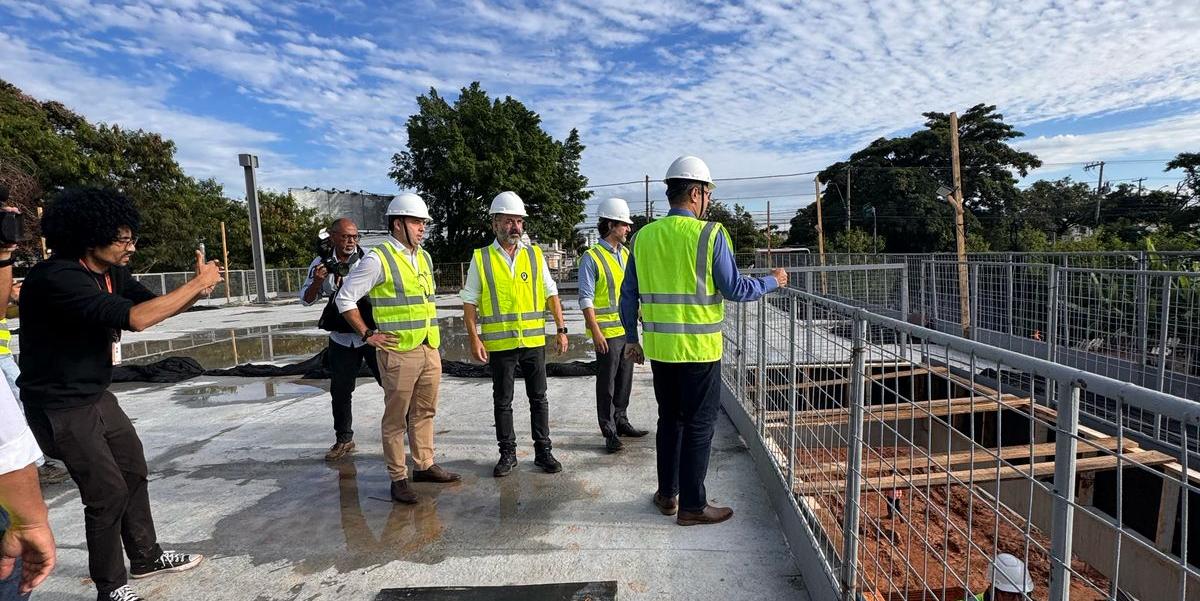 Mateus Simões (Novo) vistoriou obras do metrô nesta quinta-feira (20) (Divulgação/ Metrô BH)