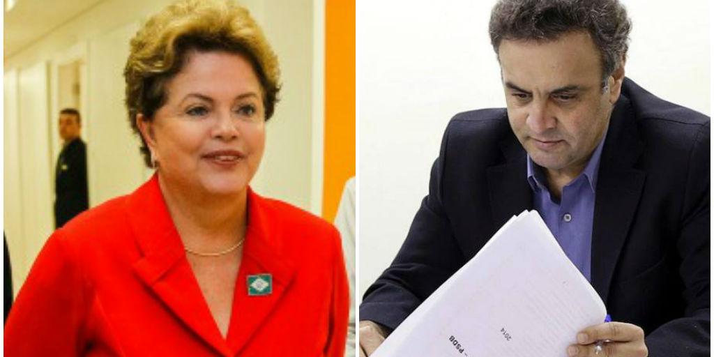  (Montagem/Divulgação/Dilma/Aécio)