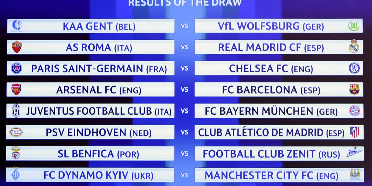 Liga dos Campeões: oitavas de final terão Manchester City x Barcelona e  Bayern x Arsenal