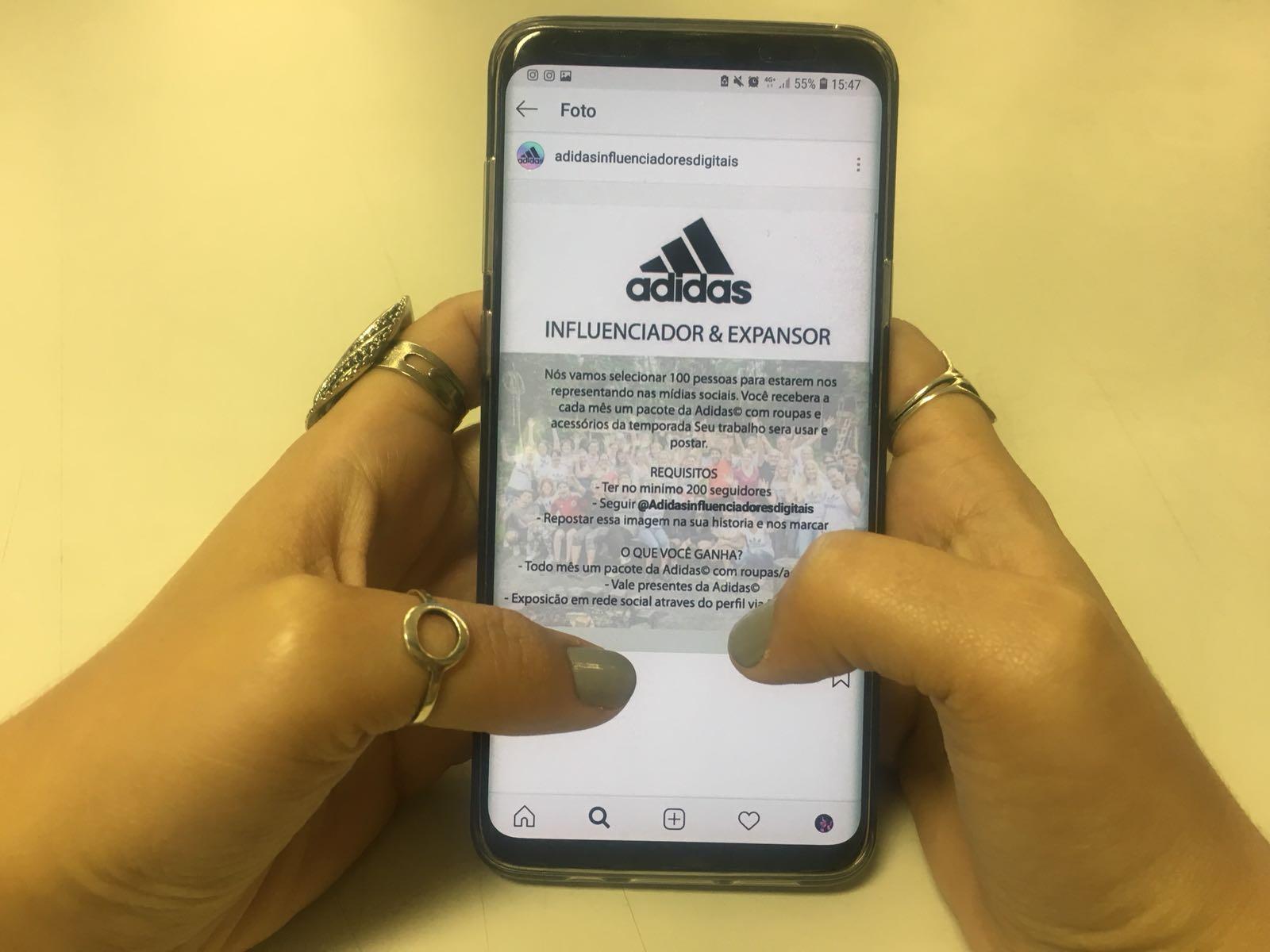 Adidas on sale influenciadores instagram