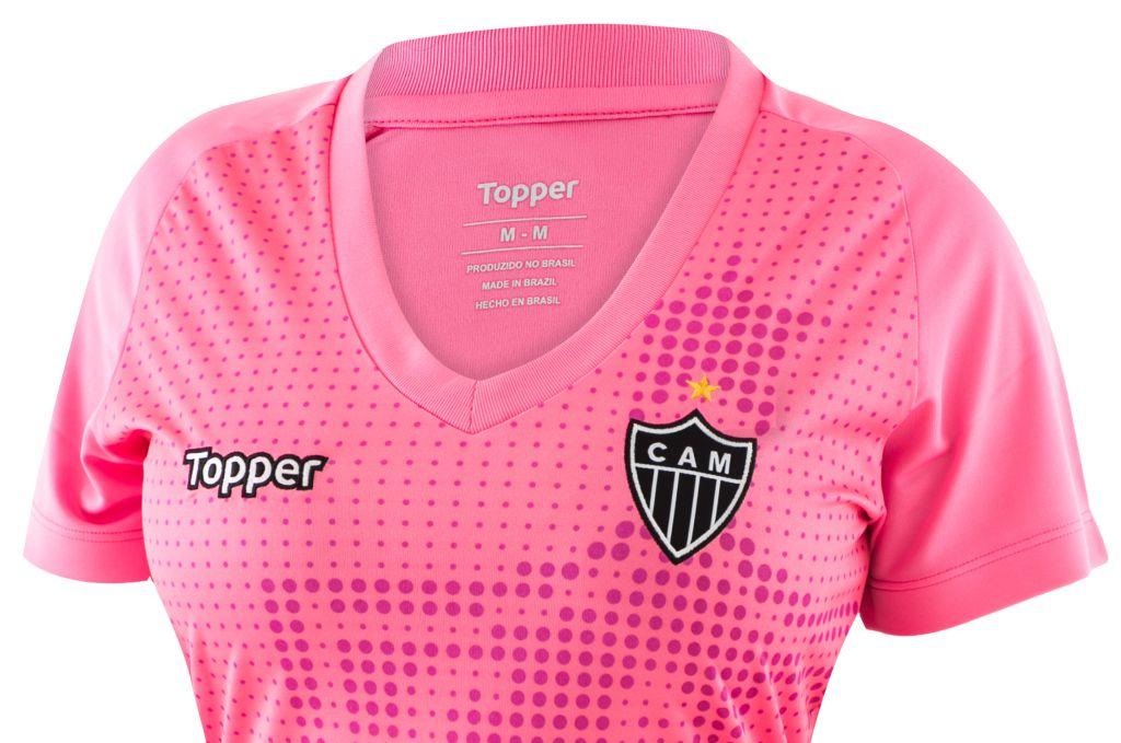 camisa rosa do atletico