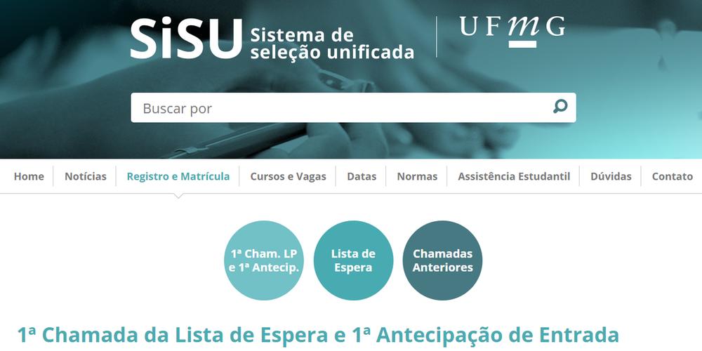 UFMG chama 1.600 nomes da lista de espera na 1ª 'repescagem