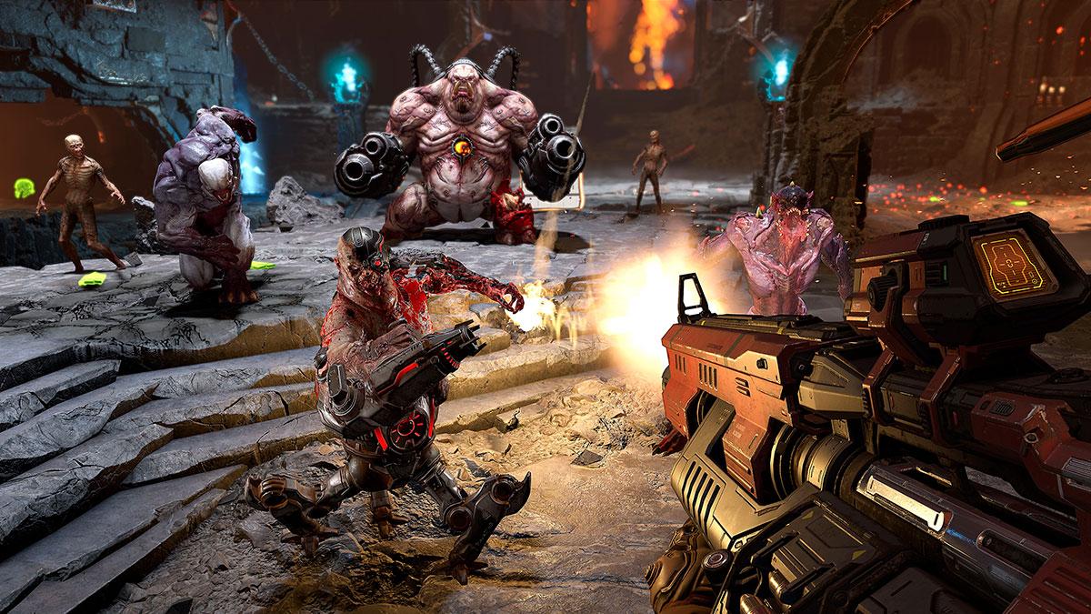 Doom eternal ps4 pro clearance vs xbox one x