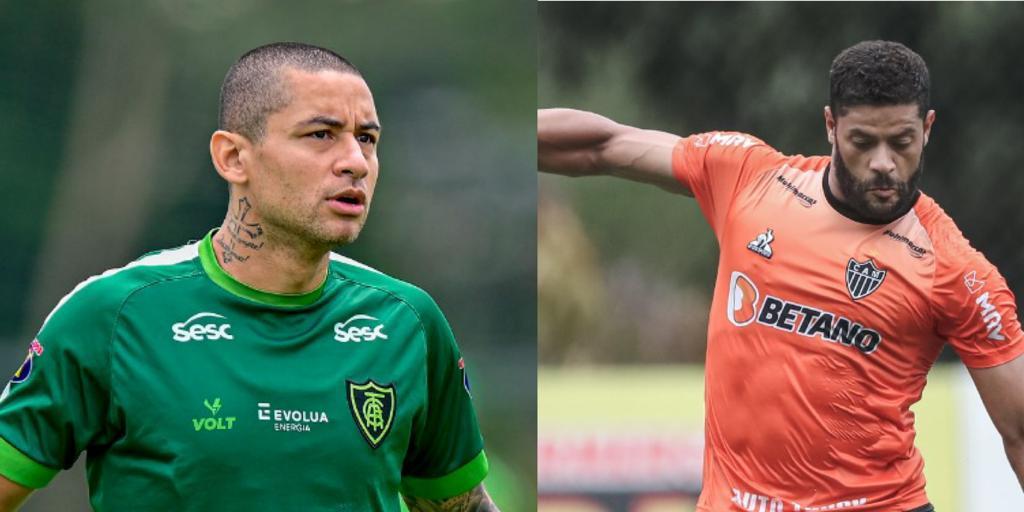 Atacantes Wellington Paulista e Hulk são dois dos principais personagens do clássico no Independência (Mourão Panda / América e Pedro Souza / Atlético)