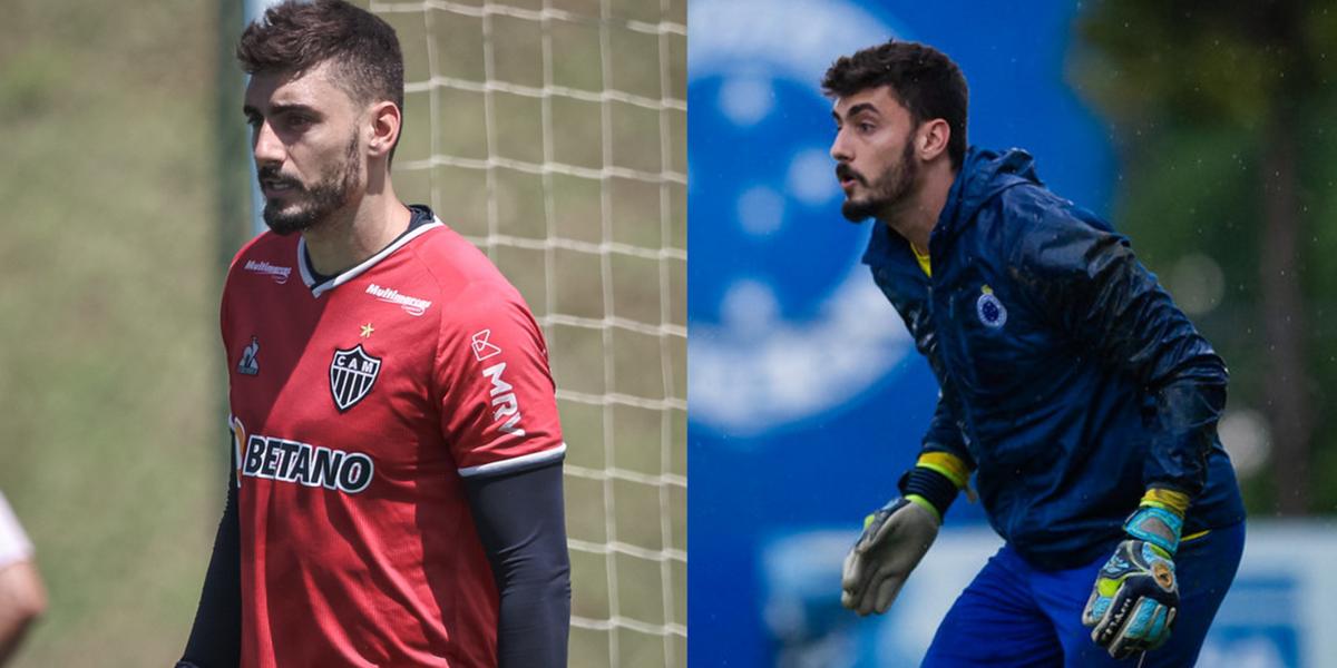 Somando os títulos de 2018 e 2019, quando vestia a camisa do Cruzeiro, mais os de 2020 e 2021, com a camisa Alvinegra, o goleiro Rafael já tem quatro Estaduais consecutivos. ((otos: Pedro Souza / Atlético e Bruno Haddad/Cruzeiro))