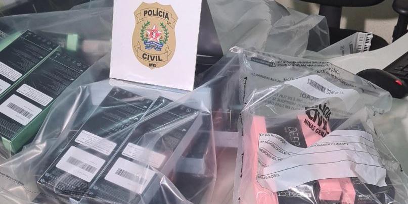 Produtos foram apreendidos pela Polícia Civil, que segue investigando o caso (Divulgação/PCMG)