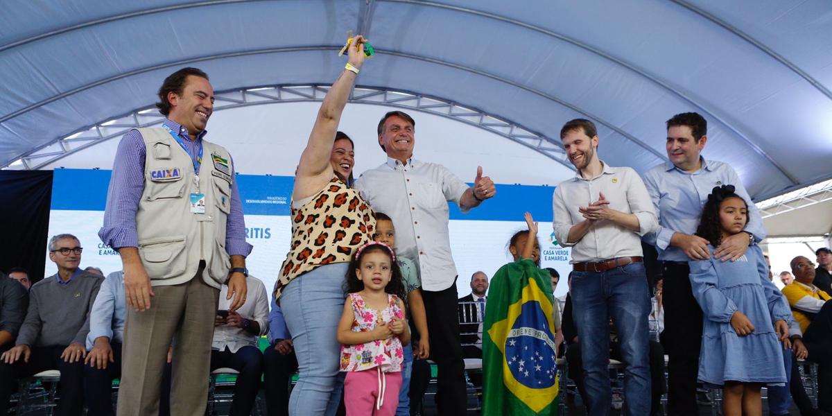 Presidente Bolsonaro em agenda nesta quinta em Coronel Fabriciano (MDR/Divulgação)