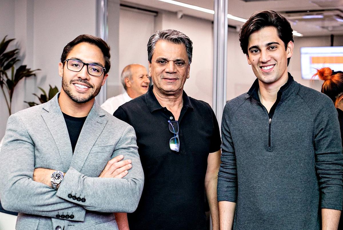 No lançamento da plataforma Movyx, Célio Brasil, Pedro Henrique de Oliveira e Leonardo Guimarães (Edy Fernandes/Divulgação)