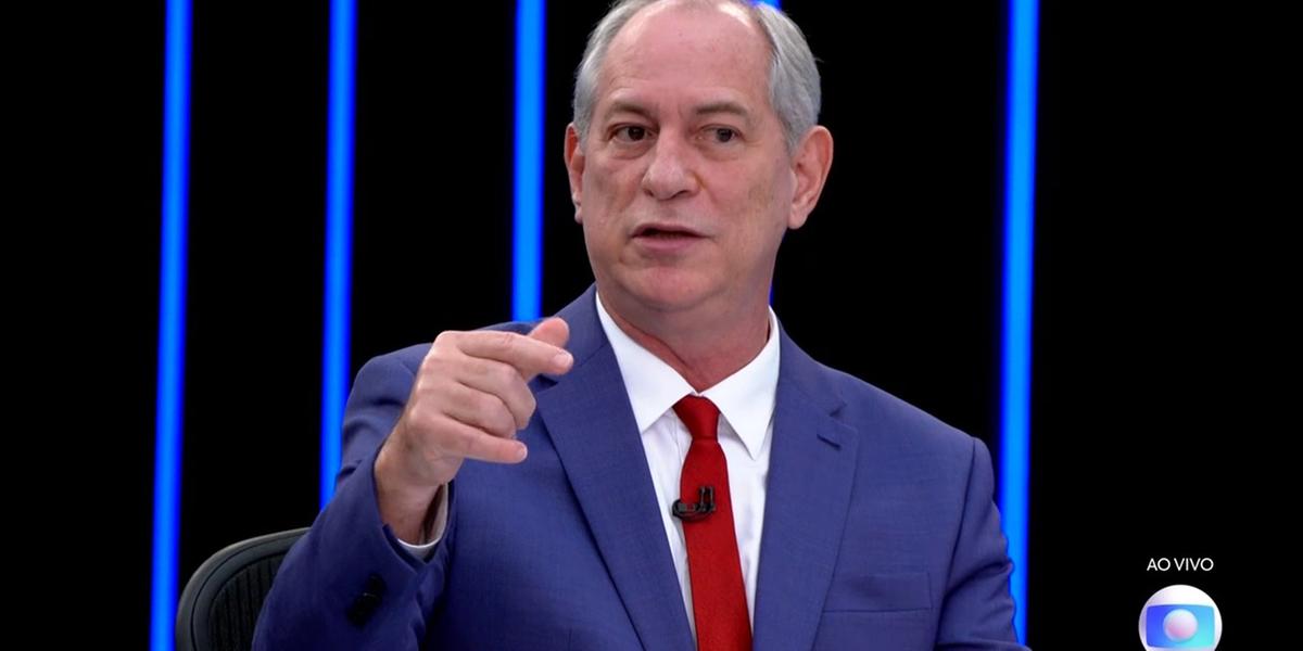 Segundo Ciro, pode haver parceria do Estado com empresas para resolver problema do saneamento (Reprodução Globoplay)