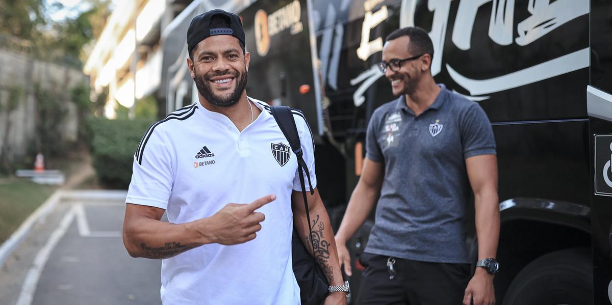 Hulk viajou com o grupo, mas não ficou nem no banco (Pedro Souza / Atlético)