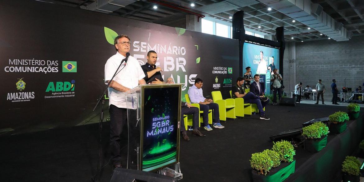 Presidente Jair Bolsonaro participou do evento (Clauber Cleber Caetano / PR / Direitos reservados)