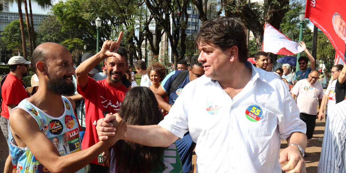 André Quintão participou do CarnaLula neste domingo (25) (Rodrigo Lima/divulgação)