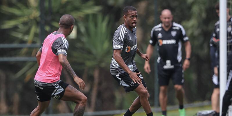 Keno é uma das peças mais importantes no ataque atleticano e deverá entrar em campo contra o Palmeiras nesta quarta-feira (28). (Pedro Souza / Atlético)