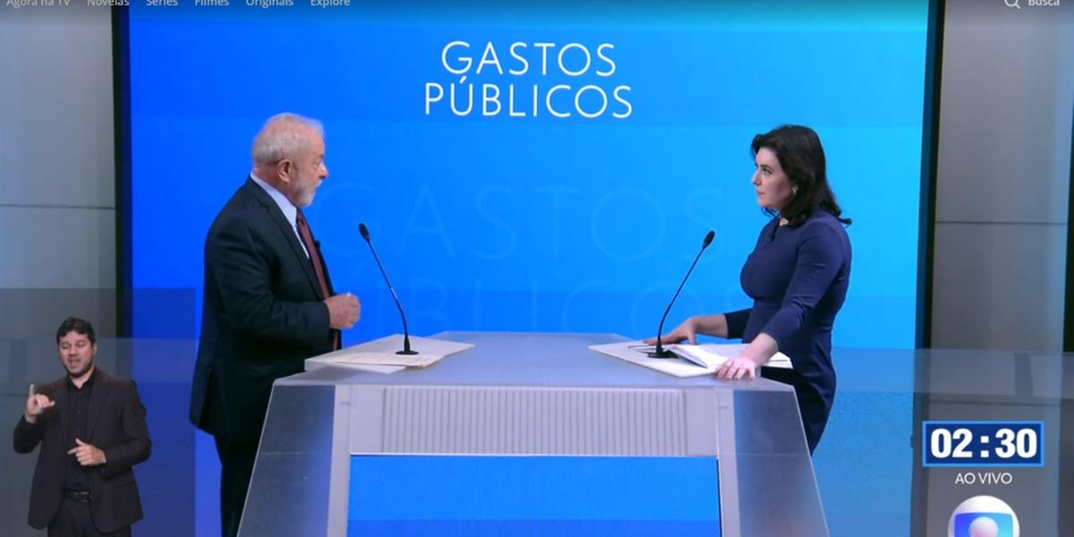 Simone Tebet (MDB) afirmou que  PT "se assemelha ao governo Bolsonaro": desperdício de gastos públicos e corrupção (TV Globo / Reprodução)