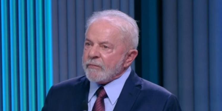 O ex-presidente Lula (PT) lembrou de sua trajetória nos momentos finais do debate:"O problema não é governar, é cuidar do povo e eu tenho orgulho do que eu fiz" (TV Globo / Reprodução)