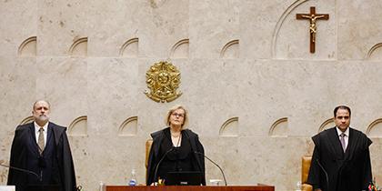 Em seu discurso pelos 34 anos da Constituição Federal a ministra Rosa Weber lembrou do lema “Constituinte sem povo não cria nada de novo”, que vigorava na época (STF / Divulgação)