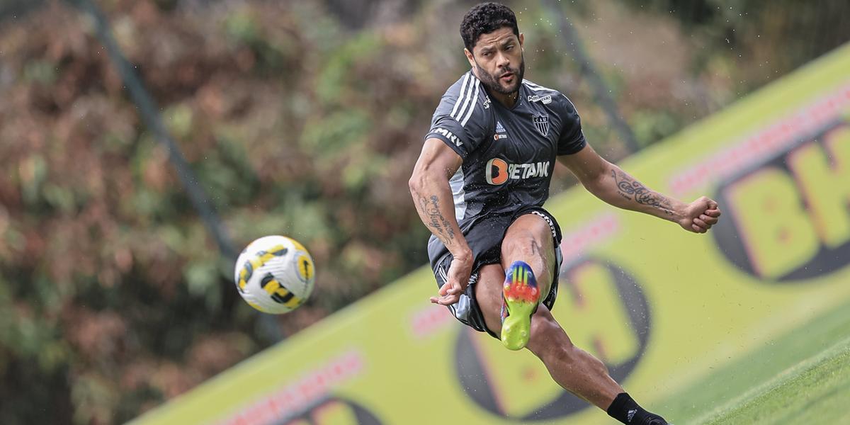 Hulk não tem presença garantida contra o Flamengo, no sábado (Pedro Souza/Atlético)