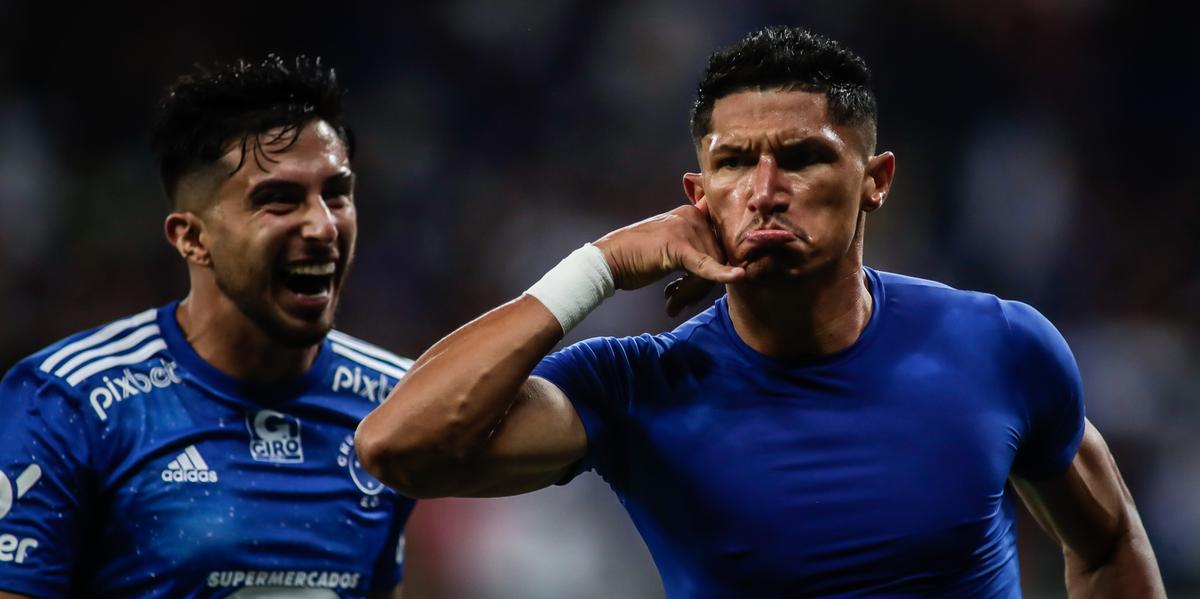 Luvannor fez o gol da vitória e comemour com "Fala Zezé é o c******" (Thomás Santos/STAFF IMAGES/Cruzeiro)