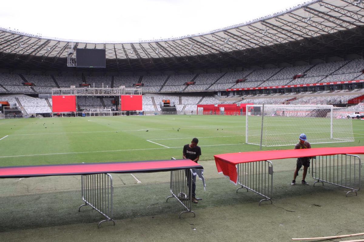 Mineirão se prepara para receber transmissão dos jogos do Brasil