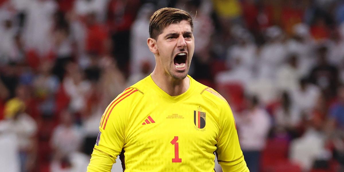 Courtois foi o nome da partida evitando que o Canadá abrisse o placar de pênalti (Divulgação/FIFA)