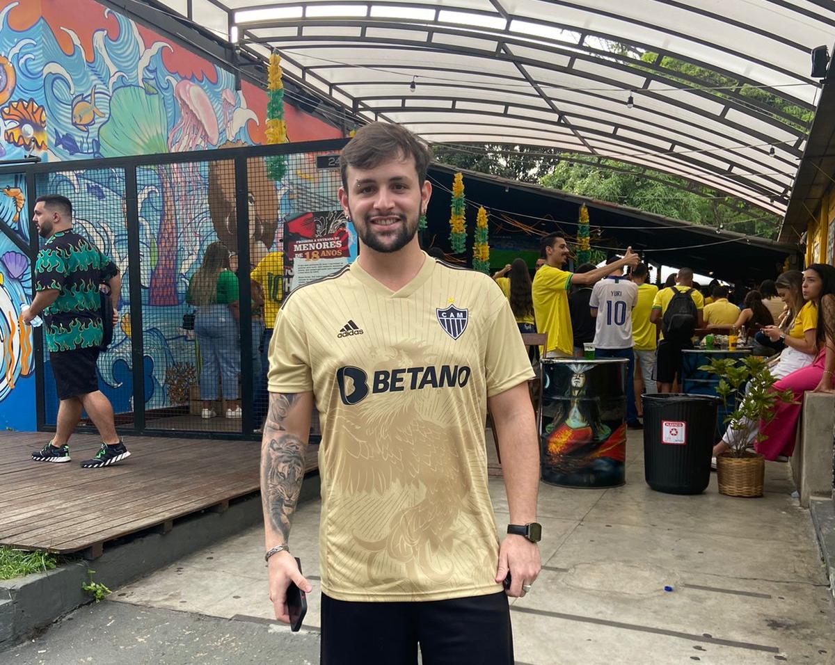 Ramon queria ter usado a camisa da Seleção Brasileira, mas se satisfez com a do Galo (Pedro Faria / Hoje em Dia)