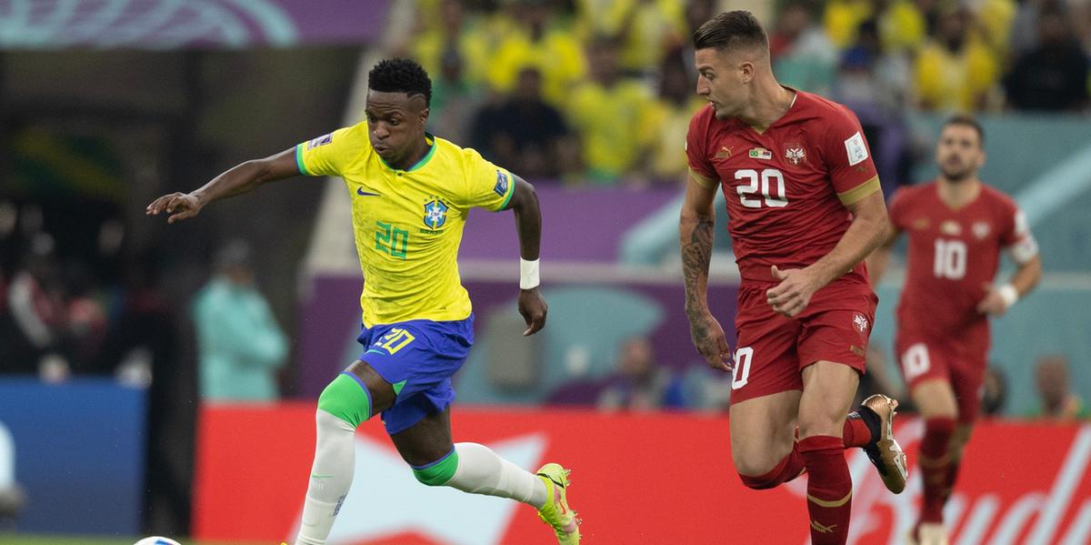 Vinicius participou dos dois gols do Brasil (Lucas figueiredo/CBF)