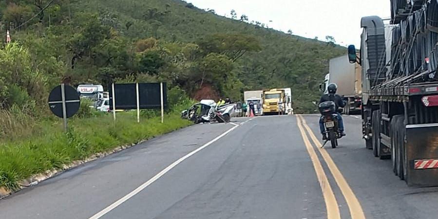 Acidente ocorreu próximo ao trevo de Caeté (Reprodução/Redes Sociais)